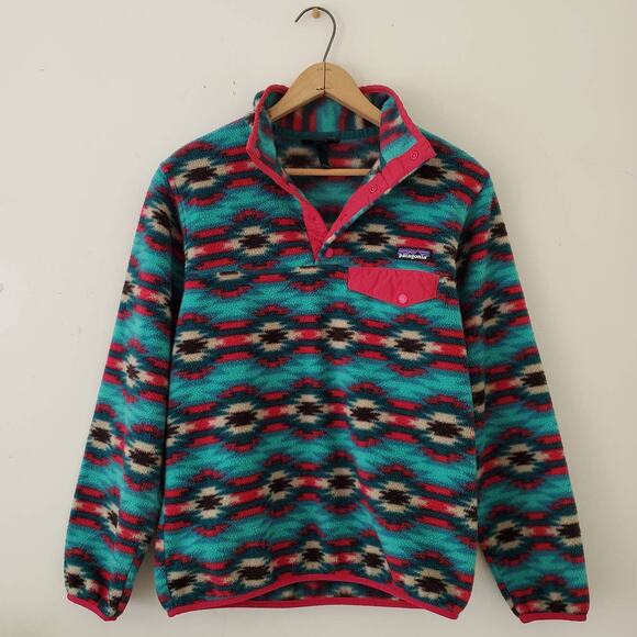 Patagonia Synchilla Snap-T Teal Fleece Pullover - Picture 1 of 5